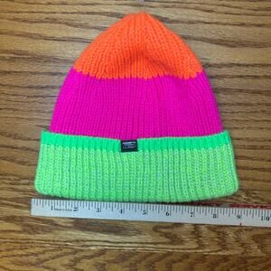 L.L.Bean Youth Beanie Neon Pink Green Orange Ski Winter Hat